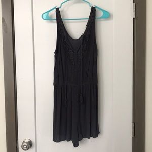 Dark Grey Flowy Romper